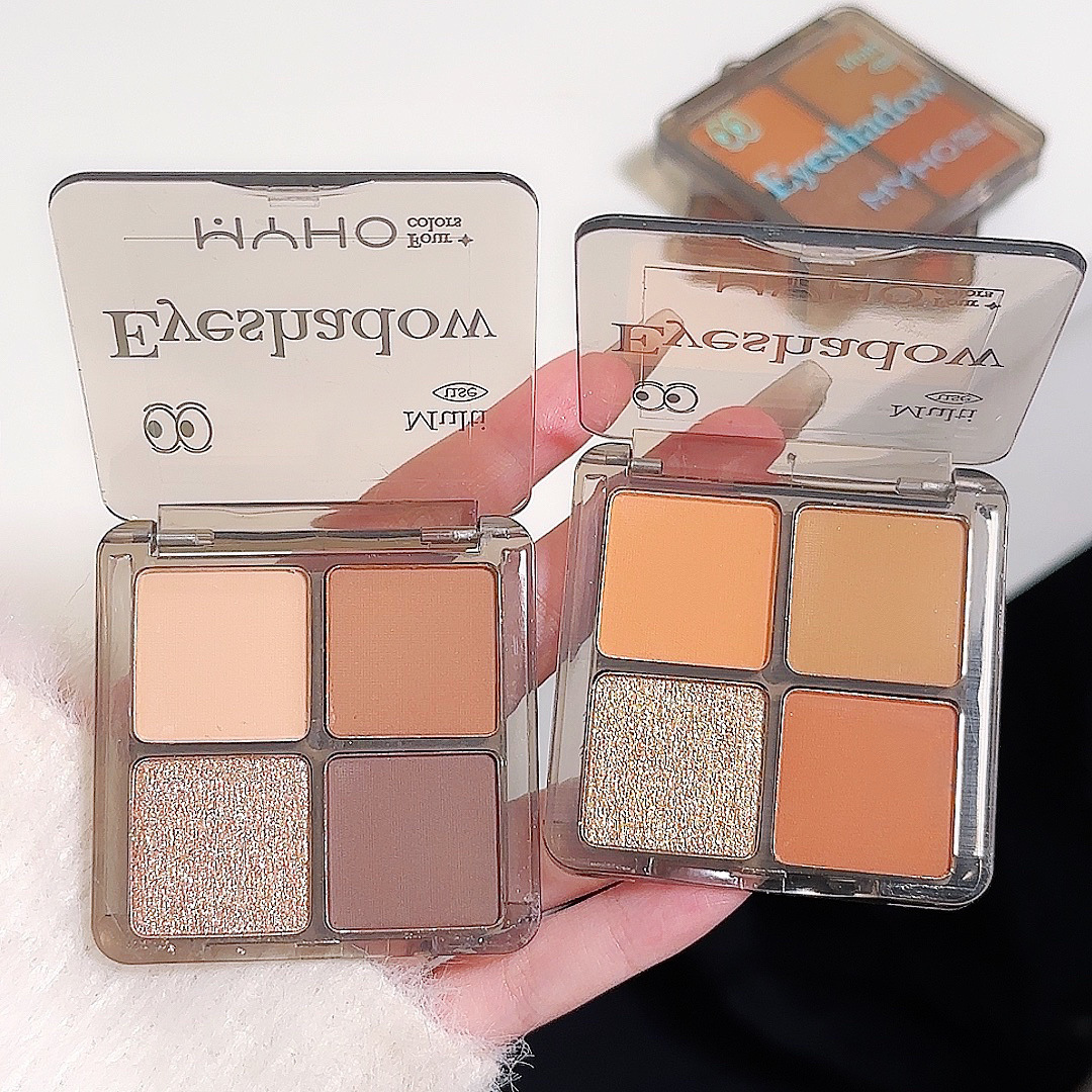 MYHO Daydream Four-color Eyeshadow Palette: Pink, smoky, earth tones, student daily light makeup, matte, pearlescent, sequined makeup undefined