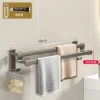 Upgraded model with hook - gun gray - 50CM double pole [removable and washable]