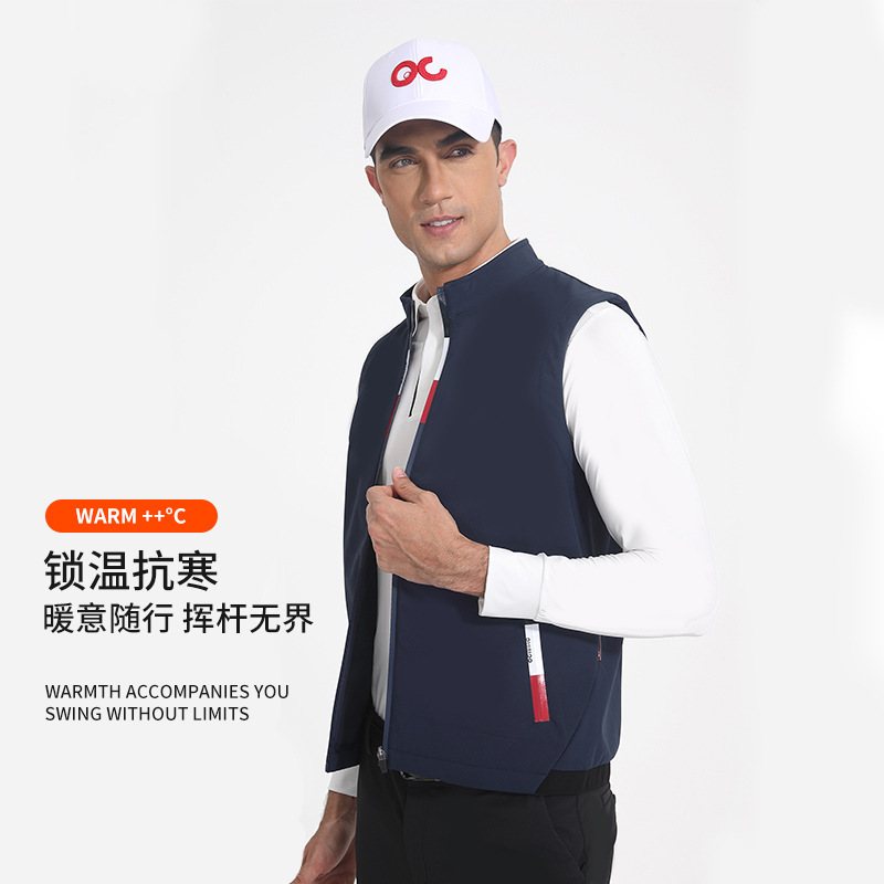 Golf Vest Men's New Sports Jacket Fleece-Lined to Lock in Heat, Warm and Comfortable Golf Vest Clothing Jacket for Men