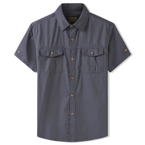 Men's Summer T-Shirt, Streetwear Brand, Loose Fit, Trendy Collar Shirt, Casual, Versatile Work Jacket, Top for Men
