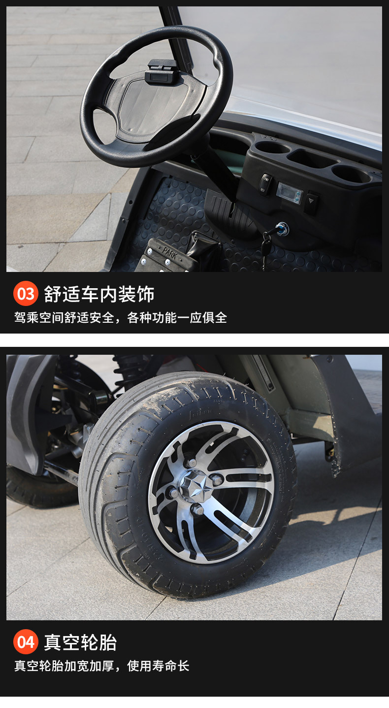 Golf Carts for Export, 4-Seater and 6-Seater Sightseeing Carts, Hotel Electric Golf Carts, Sightseeing Carts