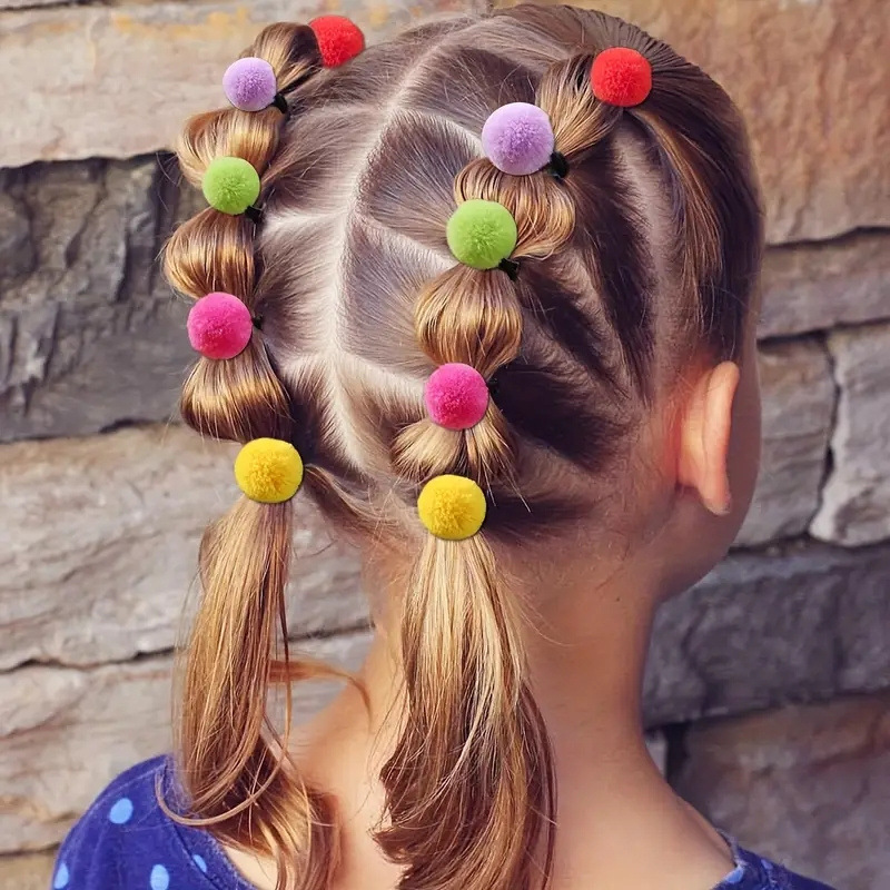 10g Weight Girl'S Cute Ball Hairball Hair Tie