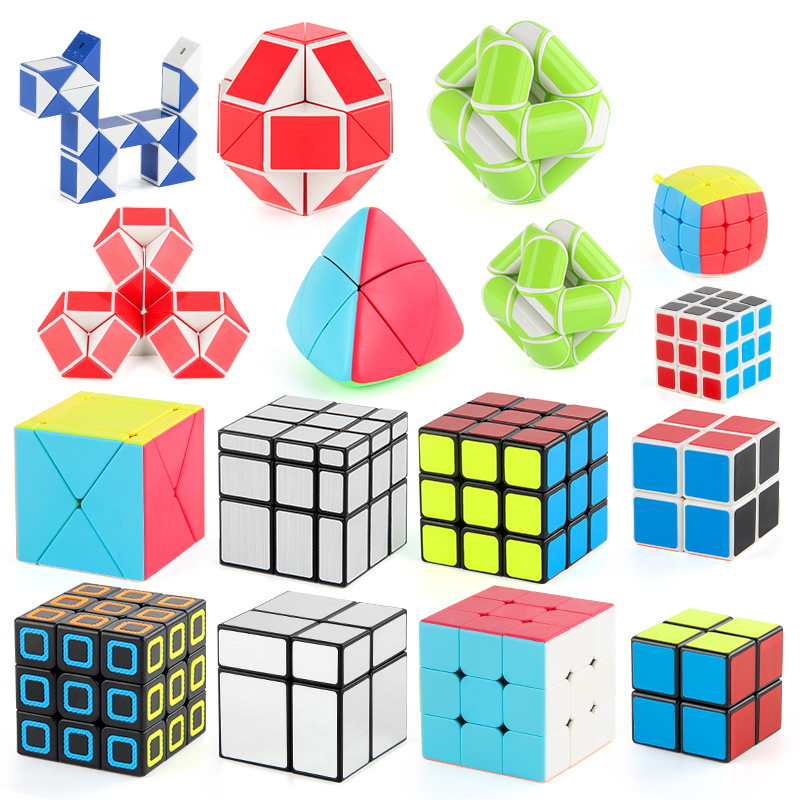 Panxin Cubo de Rubik de forma especial Serie de regla mágica caja de regalo traje espejo de segundo y tercer orden Variedad del cubo de Rubik regla mágica serpiente mágica pequeño cubo de Rubik