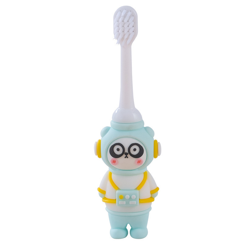 Inglés tarjeta de absorción niños cepillo de dientes de cabello blando astronauta cepillo de dientes de cabello blando niños de 3 - 12 años de edad cepillo de dientes de cabello blando boca