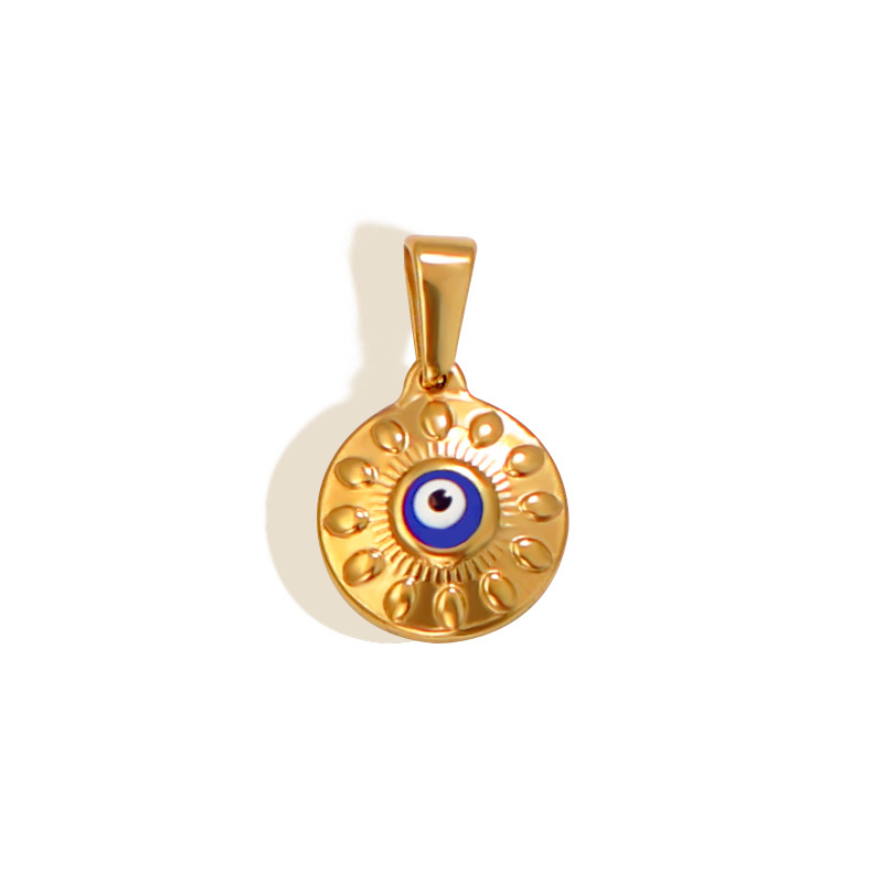 7g Weight Pendant Jewelry Making Type Real Gold Plated Plating Material 1 Piece Quantity Holiday, Daily Occasion 304 Stainless Steel Material Devil's Eye Pattern Unisex Gender Vintage Style, Classic Style Style Waterproof Non Tarnish, Plating Craft Real Gold Plated Devil's Eye 304 Stainless Steel Vintage Style Classic Style Waterproof Non Tarnish 13
