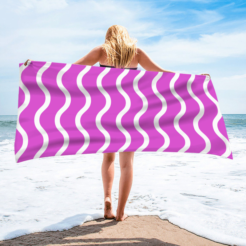 Microfiber Beach Towel, Quick-Drying Beach Towel, Digital High-Definition Printed Absorbent Towel, Ocean