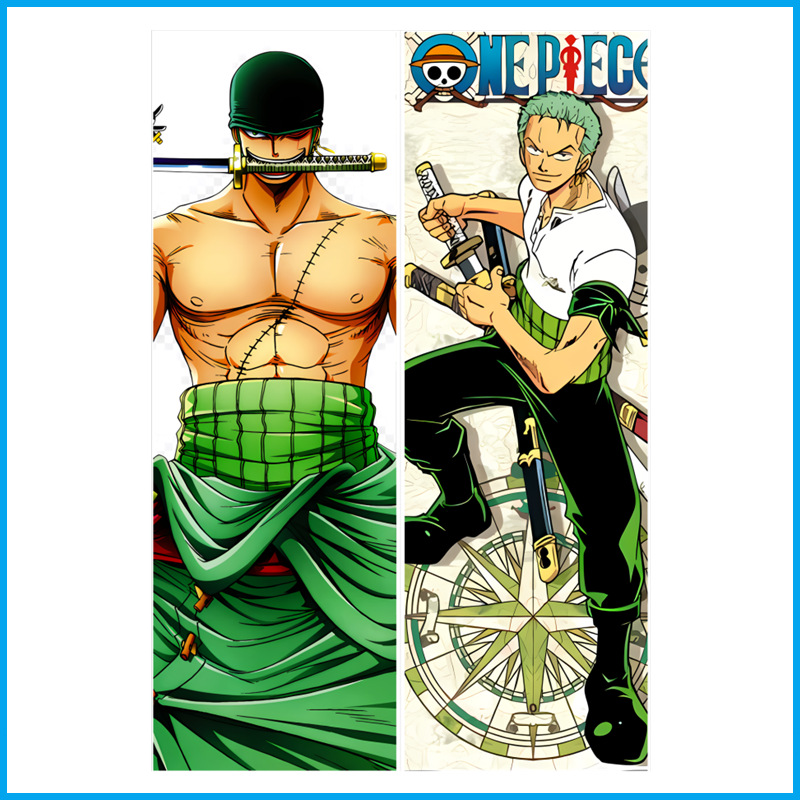 Capa de Almofada de Anime e Jogo em Tamanho Real One Piece com Capa de Almofada
