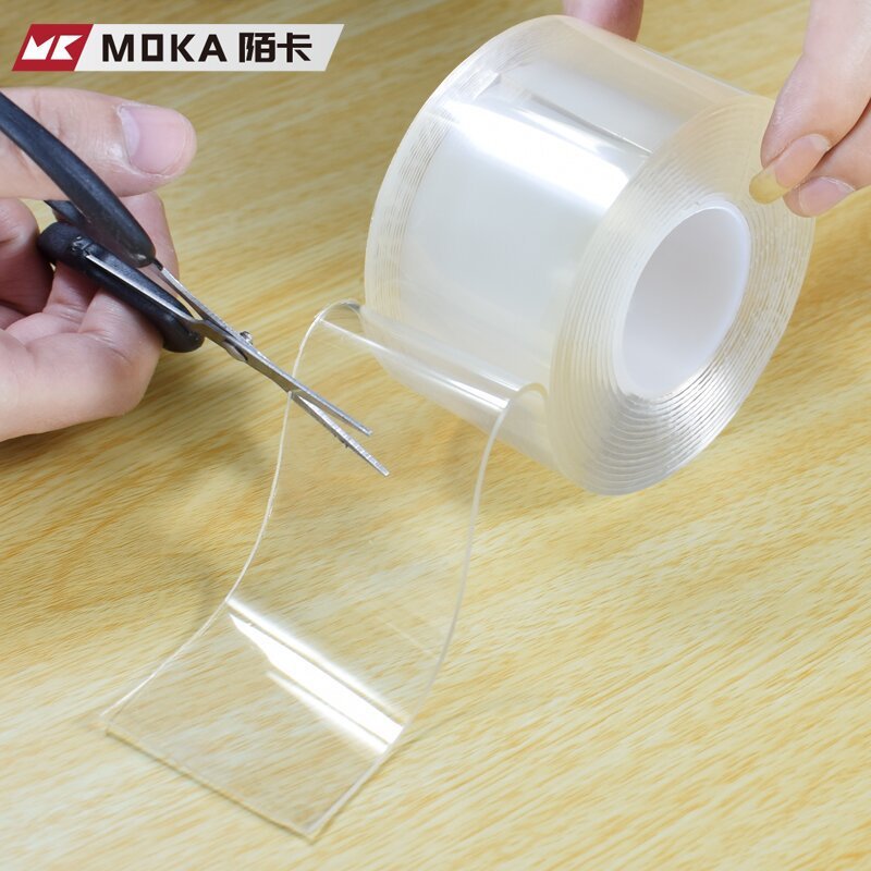 Moka 透明ナノ片面接着剤 ナノ接着剤 強粘着 高透明 無痕跡接着剤 ナノテープ 跡が残らない万能テープ|undefined