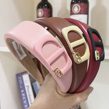 韩版高级气质纯色网红头箍秋季新款宽边压发CD猪鼻子发箍女生发卡