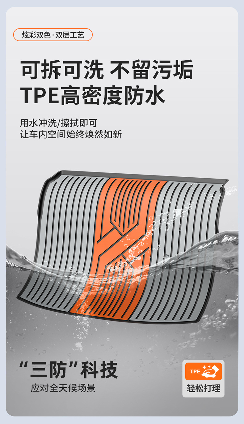 Suitable for Honda Accord, Inspire, Crv, Haoying, Civic, and Other Models, Special Colorful Tpe Trunk Mat