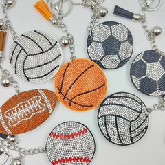 クロスボーダー創意サッカーバスケットボールバレーボール野球のホットドリルのキーホルダーミニファッション日韓カバンのフリンジストラップ