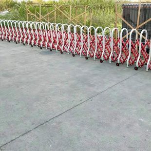 Simple Stainless Steel Sliding Aluminum Alloy Manual Fence Telescopic Gate Highway Barrier Isolation Community Sliding Door Folding