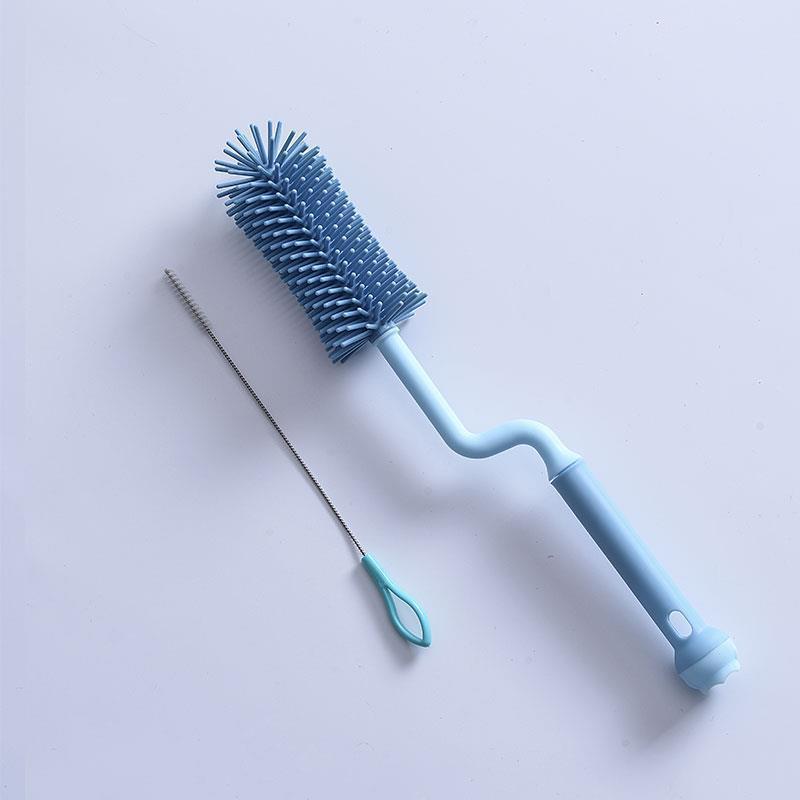 Azul (cepillo de botella + cepillo de paja) ☆
