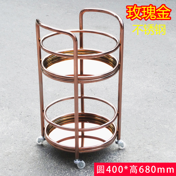 Fábrica directa coche de comedor móvil de doble servicio carro de bebida de acero inoxidable carro de bocadillos carro bar 4S tienda de té