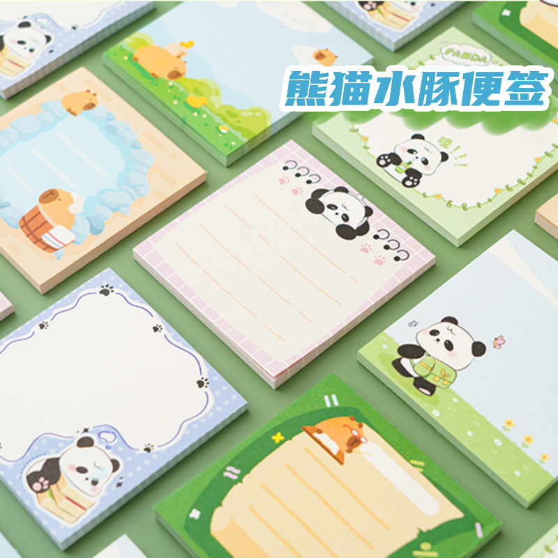 Panda note book tearable cartoon sticky note small notebook cute portable high-looking stationery small gift note paper
