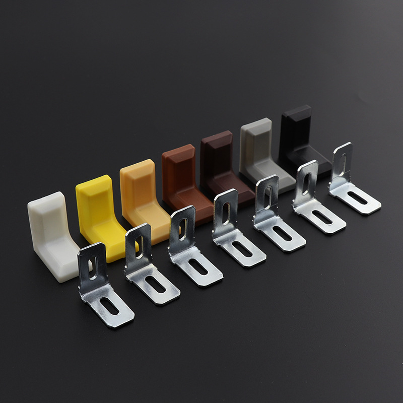 橱柜挂码 衣柜橱柜连接角码 带ABS装饰盖铁角码 可调节塑料挂码