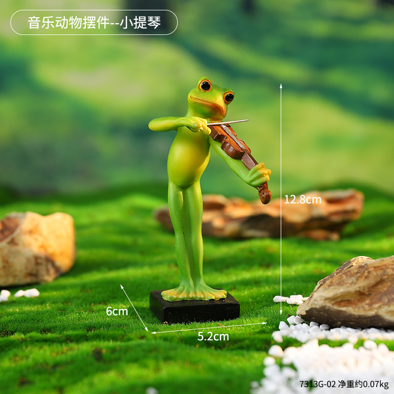  New Funny Micro-expression Frog Ornaments Home Window Resin Crafts Decoration Funny Creative Gift