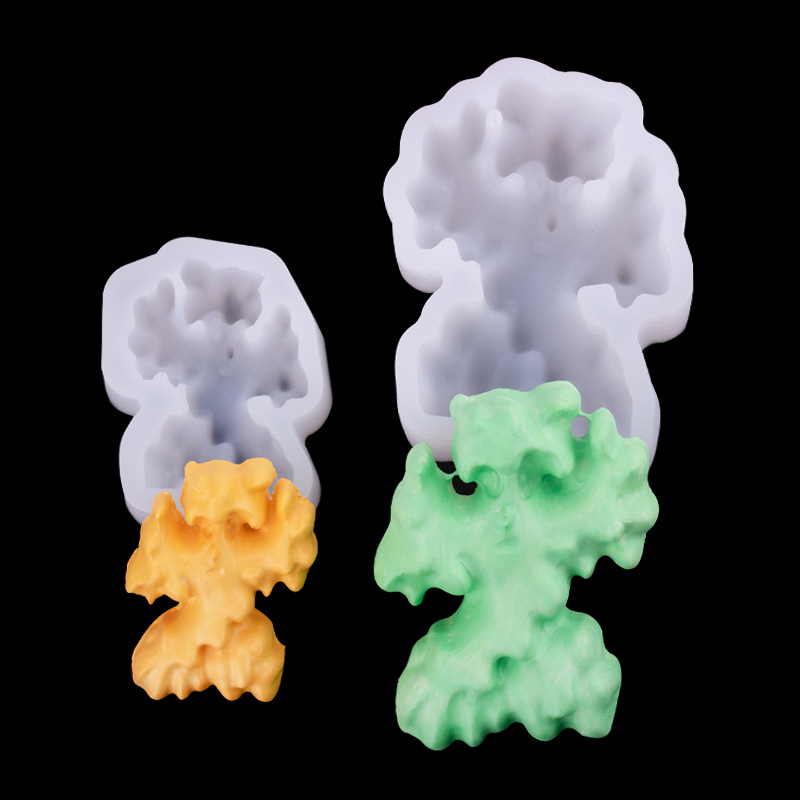 Grande y pequeño tridimensional monstruo de dibujos animados molde de silicona creativo hecho a mano jabón aromaterapia vela molde yeso epoxi molde