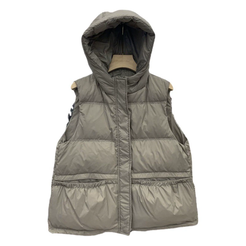 2024 осень и зима новая корейская версия пухового жилета женский короткий жилет жакет