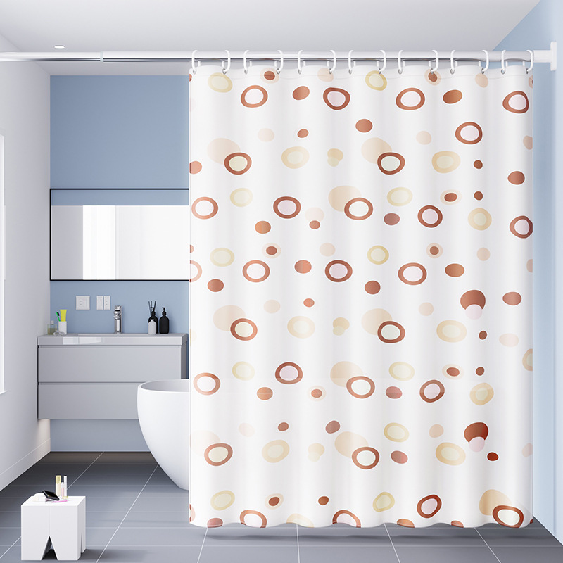Cortina impermeable de baño engrosada de color puro, juego de cortina de baño de baño, cortina de baño de dormitorio de hotel sin perforación, cortina de puerta