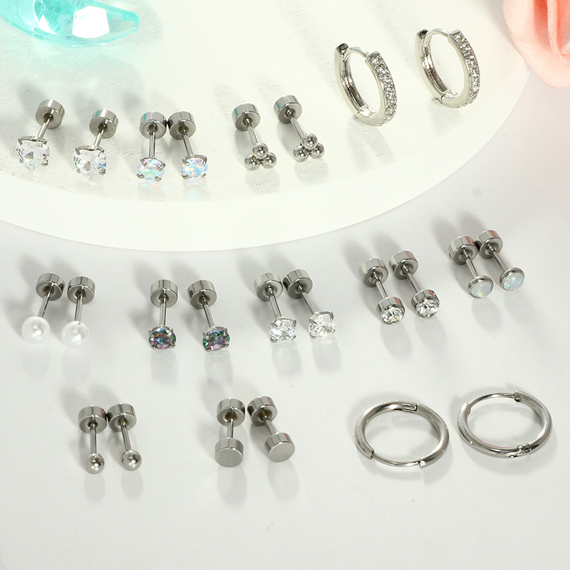Labret piercing jewelry detail image