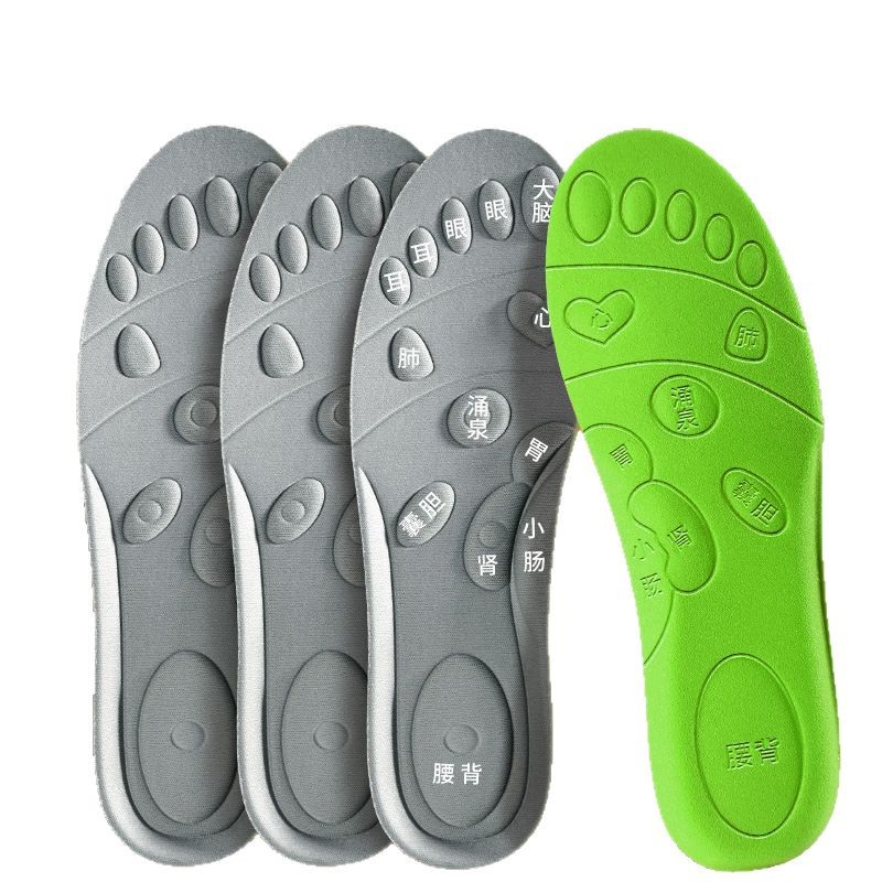 Huella Youpin plantilla de masaje de puntos de acupuntura para ancianos, desodorante, hombres y mujeres deportivos, absorbentes de sudor y desodorantes, las plantas de los pies no se cansan durante mucho tiempo