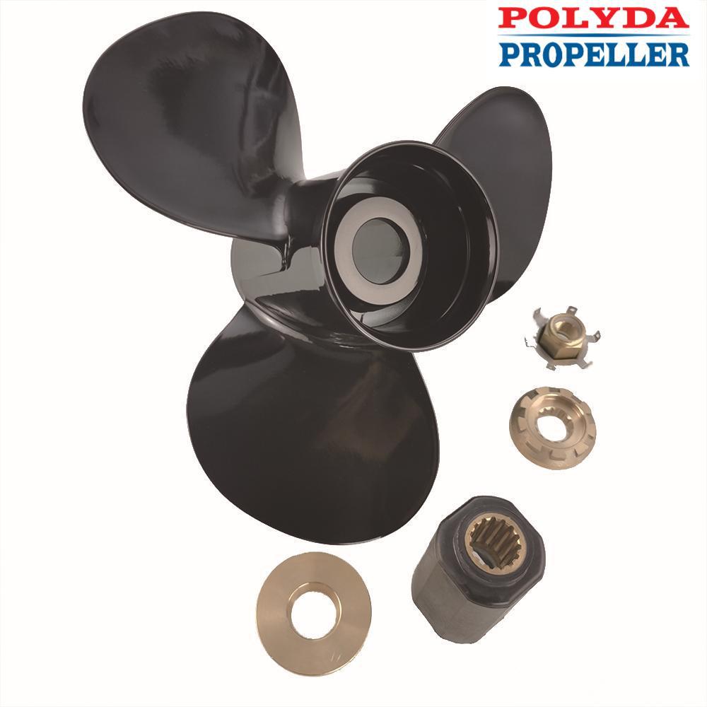 POLYDA铝合金螺旋桨，半固态挤压铸造， 适配水星40-140HP马力！