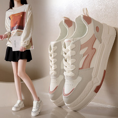 2023 spring new thick-soled white shoes Korean version versatile student sneakers increased height street shooting sports casual shoes 1665