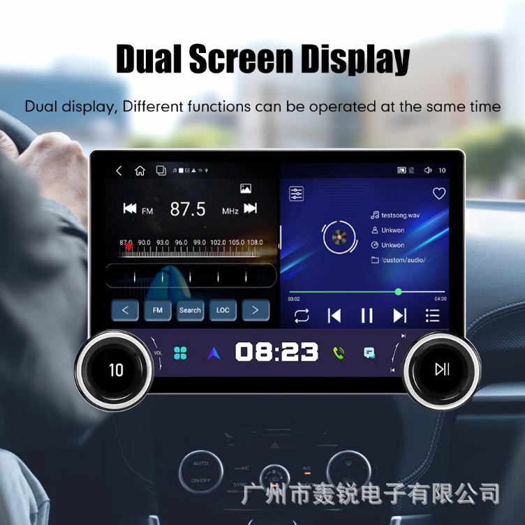 Cross-border 10.1-inch double-knob car Android navigator MP5/carplay universal machine