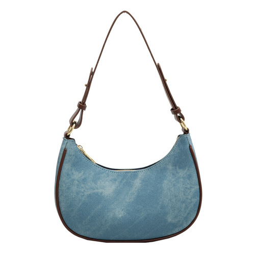 This year's popular small bag women's summer new fashion armpit bag ins style denim shoulder crossbody bag