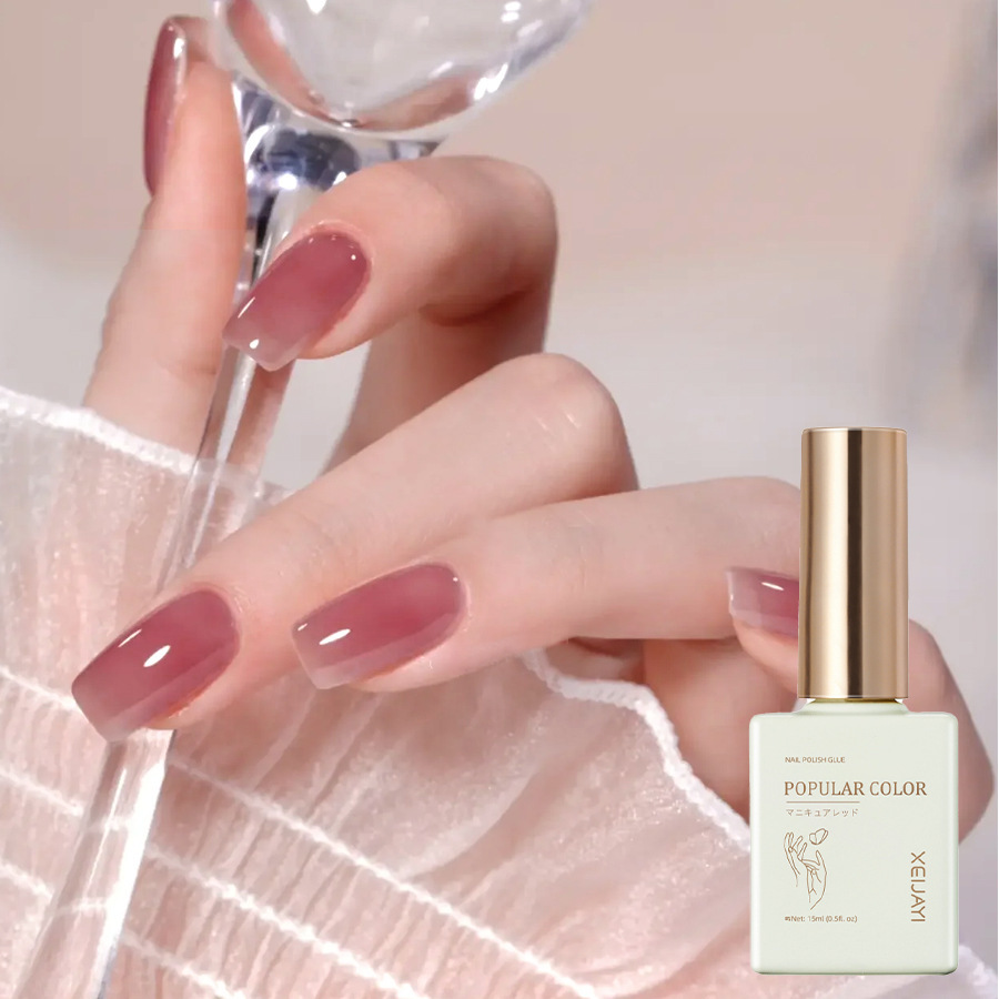 Pure Color new white nail polish glue nude transparent nail polish shop special high-grade nail polish lasting firm Factory wholesale