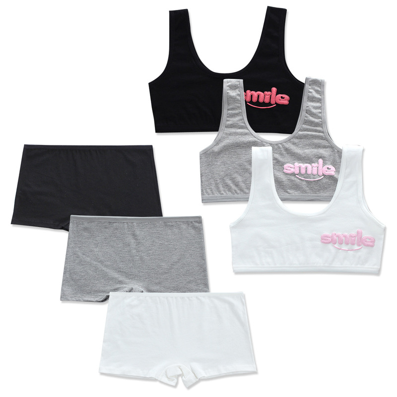 Girls' Bra Set Development Period Small Vest Intimates Suspender Cotton Intimates Double Layer Summer Junior High School Student Tube Bra 14 Girls' Bra Set Development Period Small Vest Intimates Suspender Cotton Intimates Double Layer Summer Junior High School Student Tube Bra 14