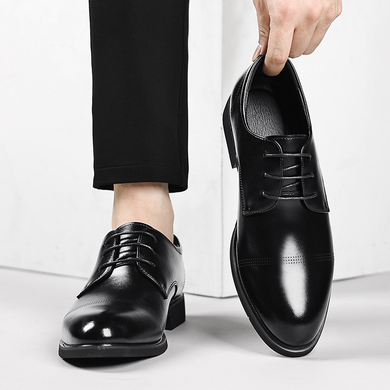 Chaussures Habillées Homme En Cuir Véritable Style Britannique_voghion.com