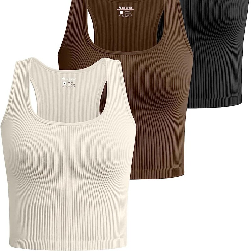 European and American Cross-border 2023 Foreign Trade Summer Women's Seven-point Vest Rib Exercise Sleeveless Shirt I-shaped Vest