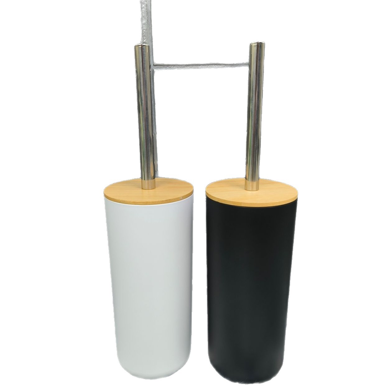 Doméstico piso de bambú cubierta inodoro cepillo de baño herramienta de limpieza de baño multifuncional cuclillas sin esquina muerta conjunto de cepillo
