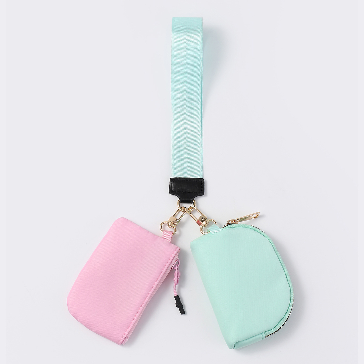 Bolso de muñeca transfronterizo LULU con el mismo estilo Mini bolso de color de moda portátil Estuche para llaves de almacenamiento impermeable de nailon