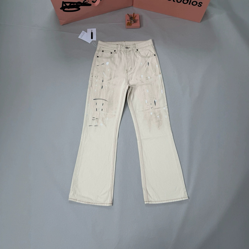 Ac Brand 2021 New Flared Jeans with Splash Ink and Vintage Design, Fashionable and Versatile, Unisex Style