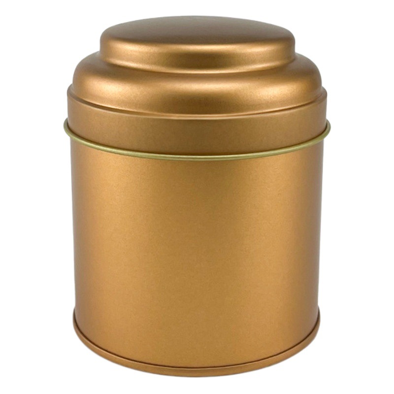 Lata de té redonda en stock, versión general, lata de té de 50g, tapa de doble capa, sellada, caja de hojalata a prueba de humedad
