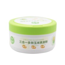 苏宇三合一多效玉米爽身粉爽肤吸汗干爽带粉扑儿童玉米粉痱子粉