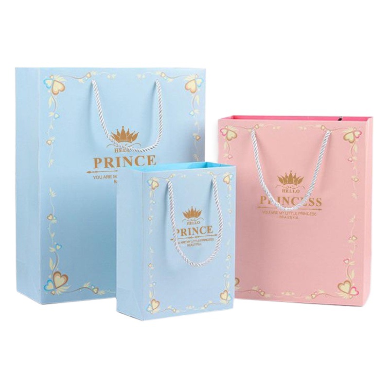 Príncipe princesa bolsa de regalo portátil de alta calidad caja de regalo bolsa grande bolsa de regalo bolso rosa