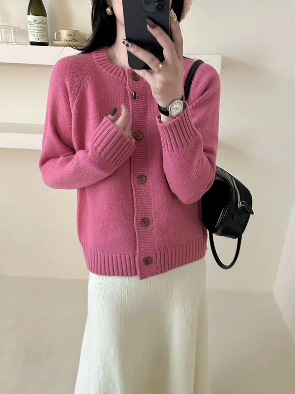 秋季高级感纯色针织毛衣女2025新款独特漂亮外搭开衫外套上衣早秋|undefined