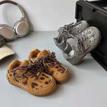 儿童运动鞋透气舒适耐磨女童休闲鞋男童德训鞋时尚豹纹欧美时尚潮