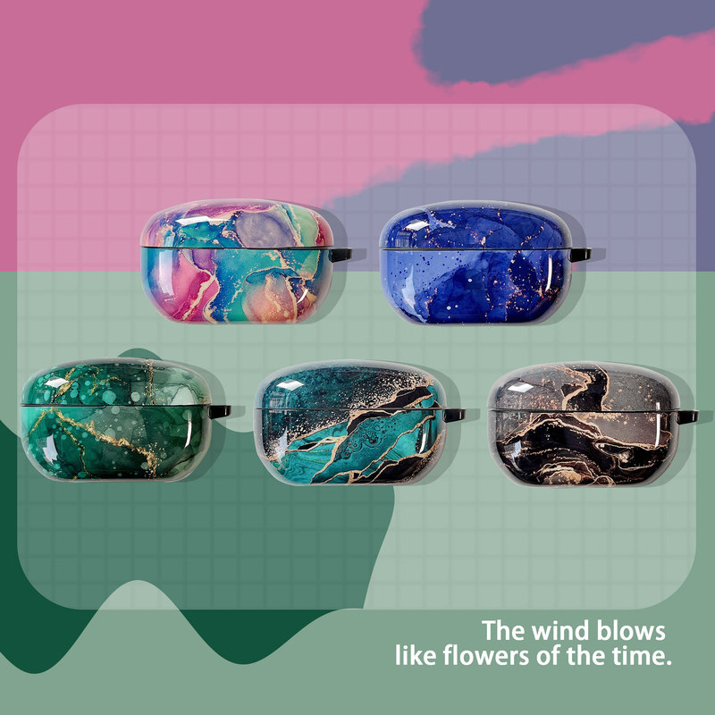 New Suitable for Sony wf1000XM5 Charging Bin Marbled imd Earphone Case Protective Cover