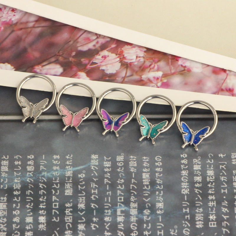 Labret piercing jewelry detail image
