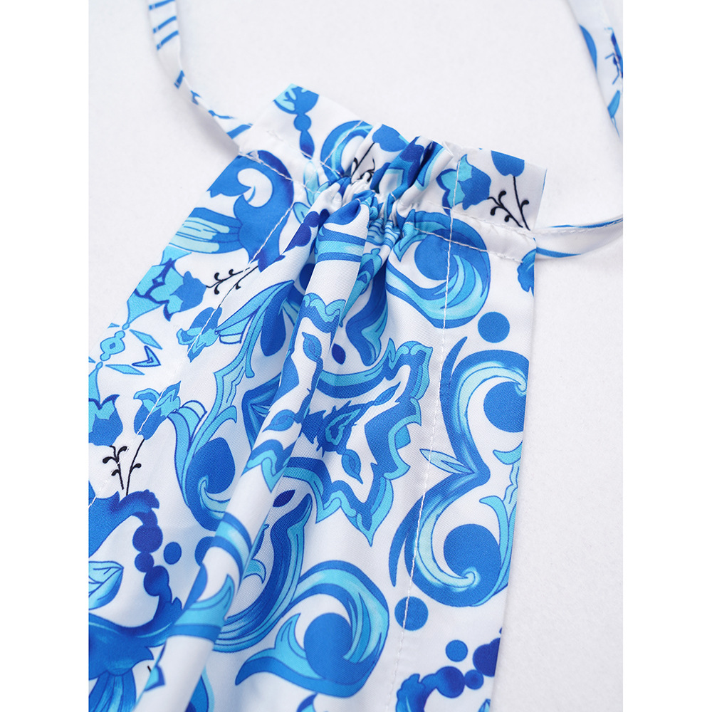 Women's Regular Dress Vacation Halter Neck Sleeveless Printing Maxi Long Dress Swimming Sports display picture 7