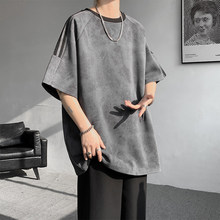 美式扎染短袖T恤男款夏季复古潮流衣服痞帅高街重磅宽松半袖上衣