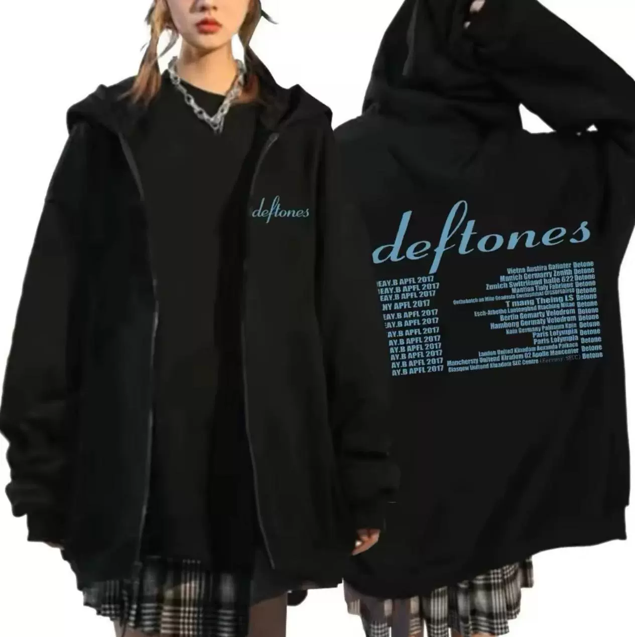 Толстовка (DEFTONES) на молнии, унисекс, цвета разные, размеры S–XXXL