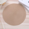 Western food pad heat, waterproof mold and anti -mold dining table cushion daily color woven table cushion round Japanese dining kitchen appliance