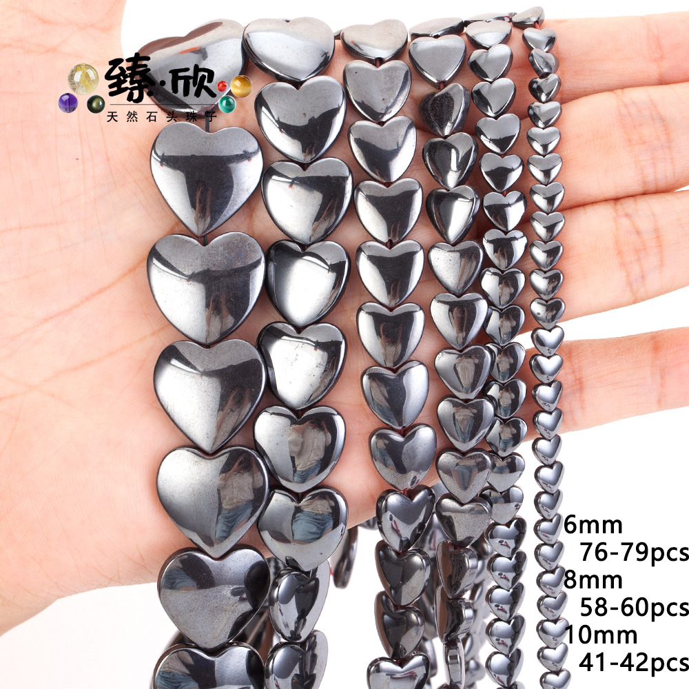 6mm 곡선 심장 수직 구멍 자연 색상