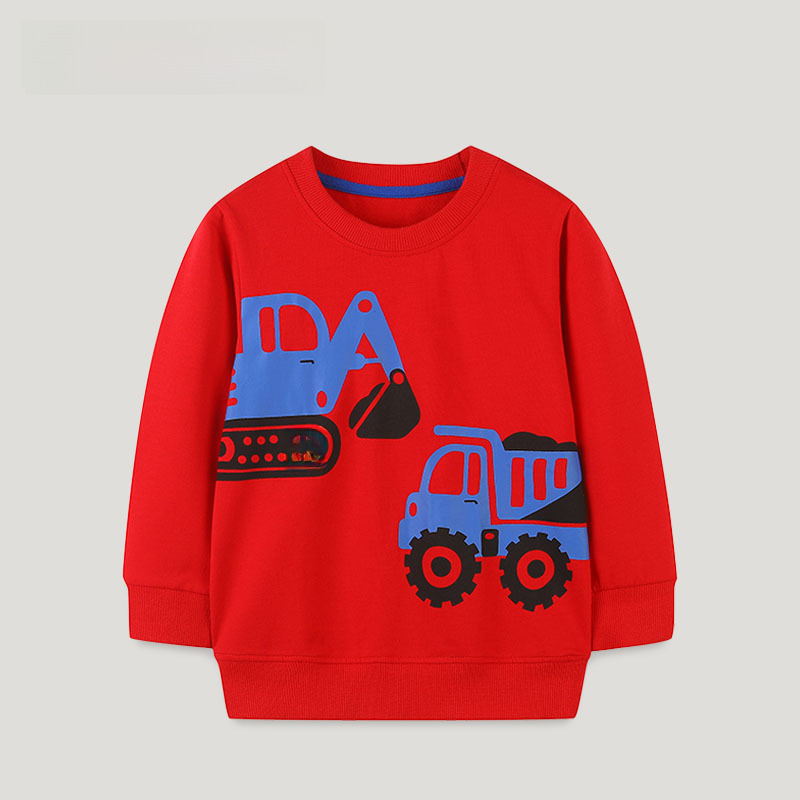 23秋季新品男童衛衣歐美風中小童卡通印花長袖打底衫一件代發